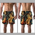 thumbnail image 3 of luoweisi Men's Beach Shorts Quick Dry Swim Trunks with Mesh Lining Musical Instrument L, 3 of 5