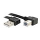 C2G USB 2.0 A/B Angle Câble à Droit - Câble USB - Câble USB (M) vers USB Type B (M) - USB 2.0 - Connecteur Coudé - Noir – image 2 sur 4