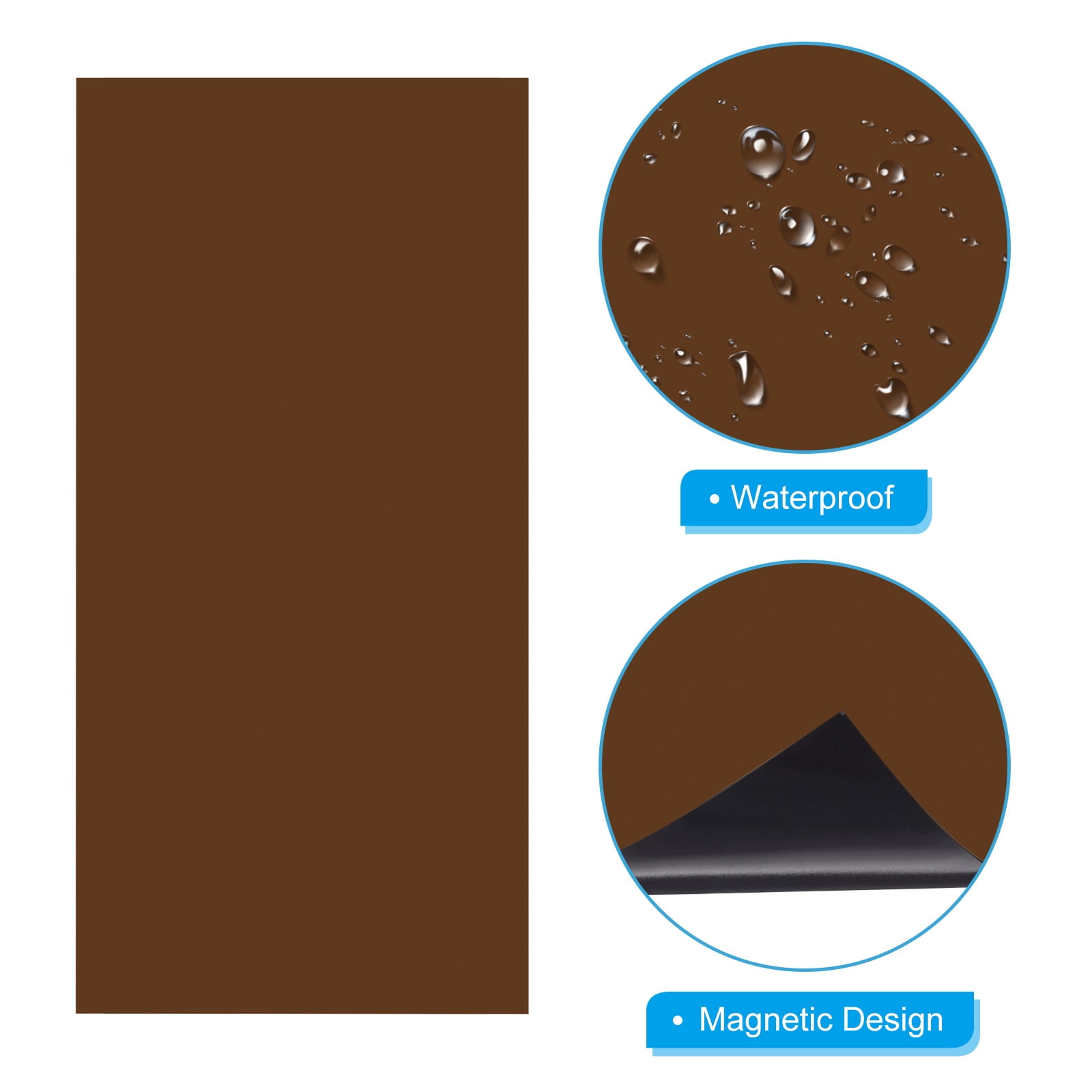 Uxcell 15.7"x7.9" Magnetic Vent Cover Floor Wall Air Registers Cover Vent Blocker for Home RV HVAC Brown 2 Pcs