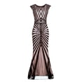thumbnail image 2 of Vestido largo ajustado con dobladillo de cola de pez y lentejuelas para fiestas de noche, reuniones anuales, banquetes de alta gama, vestido de cóctel, 2 of 6