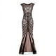 thumbnail image 1 of Vestido largo ajustado con dobladillo de cola de pez y lentejuelas para fiestas de noche, reuniones anuales, banquetes de alta gama, vestido de cóctel, 1 of 5
