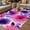 DeepPink Purple, variant on Watercolor Floral Outdoor Rug for Patio/Deck/Porch, Non-Slip Large Area Rug 3 x 5 Ft, Spring Flowers Botanical Vintage Indoor Outdoor Rugs Washable Area Rugs, Reversible Camping Rug Carpet Runner