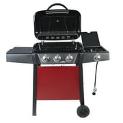 RevoAce 4 Burner Propane Gas Grill Including a Side Burner, Red Sedona, GBC1729WRS