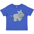 thumbnail image 3 of Inktastic Cute Smiling Baby Hippo Boys or Girls Toddler T-Shirt, 3 of 5