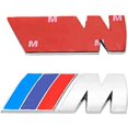 thumbnail image 4 of 3pcs fit BMW M Power Badge Metal Tri Color Emblem Sticker,Car Rear Trunk Fender Side Emblem Badge Decal Logo Compatible for All BMW Series, 4 of 5