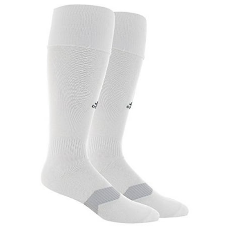 adidas Metro IV Soccer Socks, White/Black/Clear Grey,