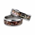 thumbnail image 5 of de hombre con incrustaciones de concha s de material acero inoxidable pulido con borde plano inclinado pulido de 8 mm para bodas US7- Yinane Anillo de boda para hombre, 5 of 5