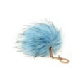 thumbnail image 1 of CC Fox Faux Fur Cell Phone Purse Key Chain, Baby Blue, 1 of 3