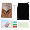 thumbnail image 1 of Thumb Piano Kalimba 17 Keys Wood Portable Finger Instrument with Tune Hammer Gift, 1 of 14