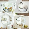 thumbnail image 3 of Antok 30 Inch Circle Beveled Edge Frameless Bathroom Vanity Mirror, Wall Mount Mirror for Bathroom, Round Decorative Mirror, HD Silver, 3 of 6