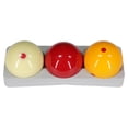 thumbnail image 1 of ASKA Grade A Carom Billiard Ball Set - 61.5 mm, 6-Dot High Visibility 3-Ball Set, 1 of 5