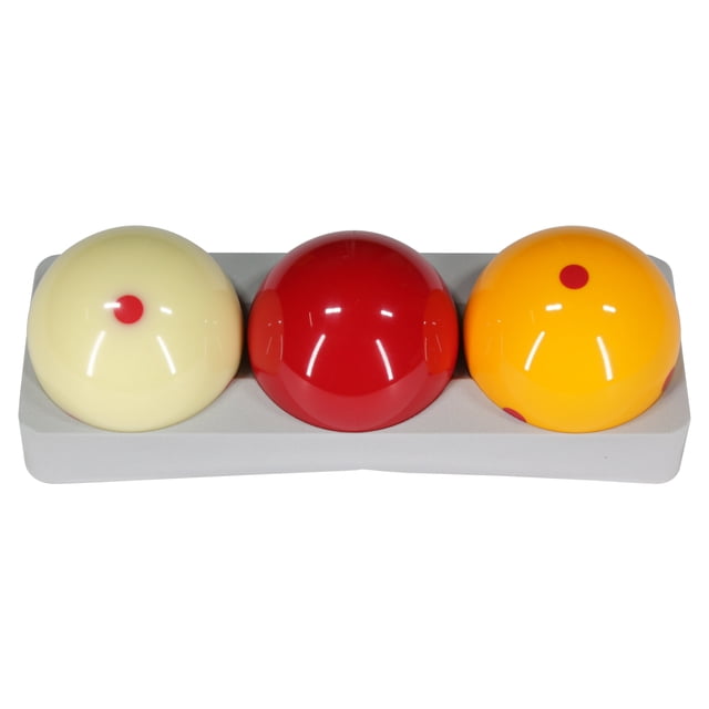 ASKA Grade A Carom Billiard Ball Set - 61.5 mm, 6-Dot High Visibility 3-Ball Set