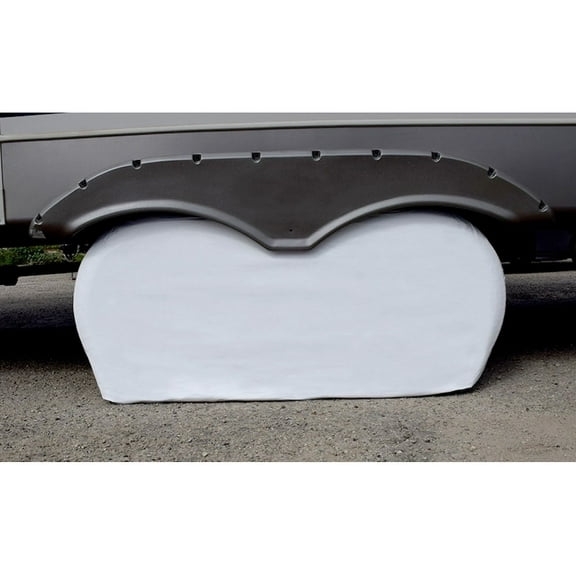ADCO 3982 White Large Triple Axle Tyre Gard Wheel Cover, (Fits 30"-32")