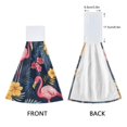 thumbnail image 3 of Yayeee Kitchen Hanging Hand Towels Set of 2 with Loop Bathroom Absorbent Tie Towel, Red Floral Flamingo, 3 of 7