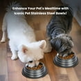 thumbnail image 5 of Iconic Pet Color Splash Stripe Non-Skid Pet Bowl, 16 Oz, Black, 5 of 8