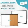 thumbnail image 6 of DOLLAR BOSS Combination Board 36"x 24" Dry Erase Board Cork Board Combo Magnetic Whiteboard Combo Whiteboard for Wall with Markers Magnets Pen Tray Eraser and Pushpins, Black Aluminium Frame, 6 of 9