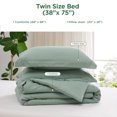 thumbnail image 3 of U by Bedsure 2-Piece Twin Comforter Set, Modern, Sage Green, 3 of 6