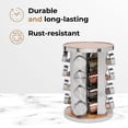 thumbnail image 3 of JS Gourmet Rotatable Spice Seasoning Organizer Rack with 16 Glass Jars, 3 of 8