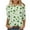 A114 Multicolor, variant on Womens St Patricks Day Top 3/4 Sleeve Realistic Shamrock Grid Print Tee Casual Round Neck Loose Fit Soft Blouse for Holiday Festival Party Wear