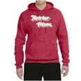 thumbnail image 2 of Wild Bobby Twirler Mom Girl Sports Unisex Graphic Hoodie Sweatshirt, Vintage Heather Red, 3X-Large, 2 of 5