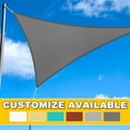 thumbnail image 7 of NAWAY Waterproof Sun Shade Sail 16'X16'X16' Triangular UV Resistant Rain Canopy, Curved Edges Shade Cloth for Outdoor Patio, Deck, Yard -Light Grey, 7 of 7