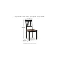 thumbnail image 6 of Signature Design by Ashley Owingsville Modern Farmhouse Dining Room Side Chair, Set of 2, Black and Brown, 6 of 6