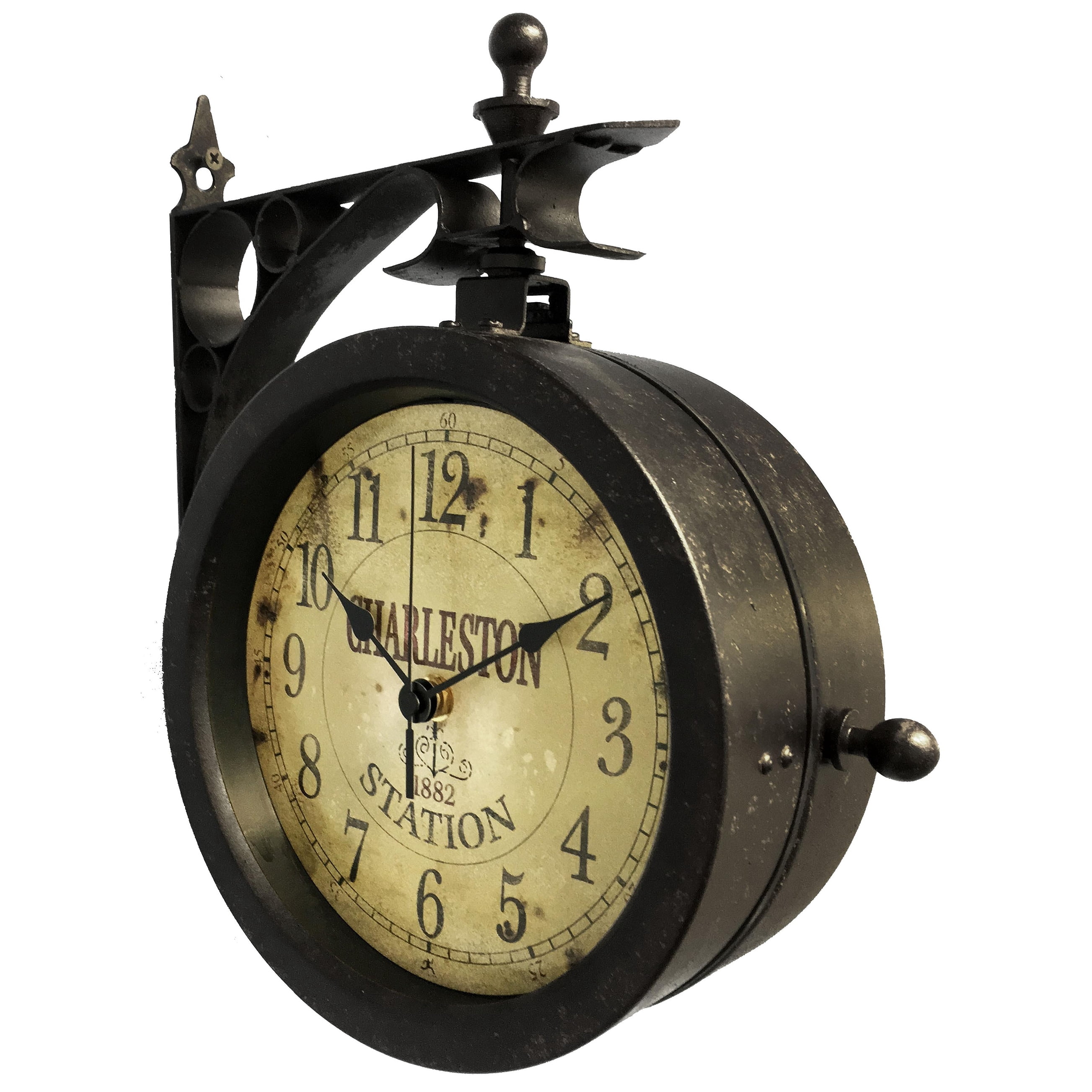 Infinity Instruments 12430Ct-Ruv2 The Charleston Two-Sided Indoor/Outdoor Hanging Clock