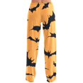 thumbnail image 4 of BWASD Pants for Women Halloween Bat Print Wide Leg Pants with Pockets Comfy Baggy Holiday Party Loungewear Casual Loose Soft Pajama Bottoms Home Daily Wear | M Size, 4 of 6