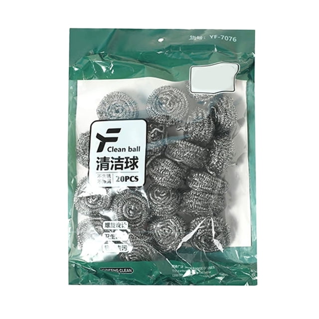 Stainless Steel Wire Ball Set, Detachable Handle Kitchen Brush, Fragment-Free Scrubber for Pots and Sinks.