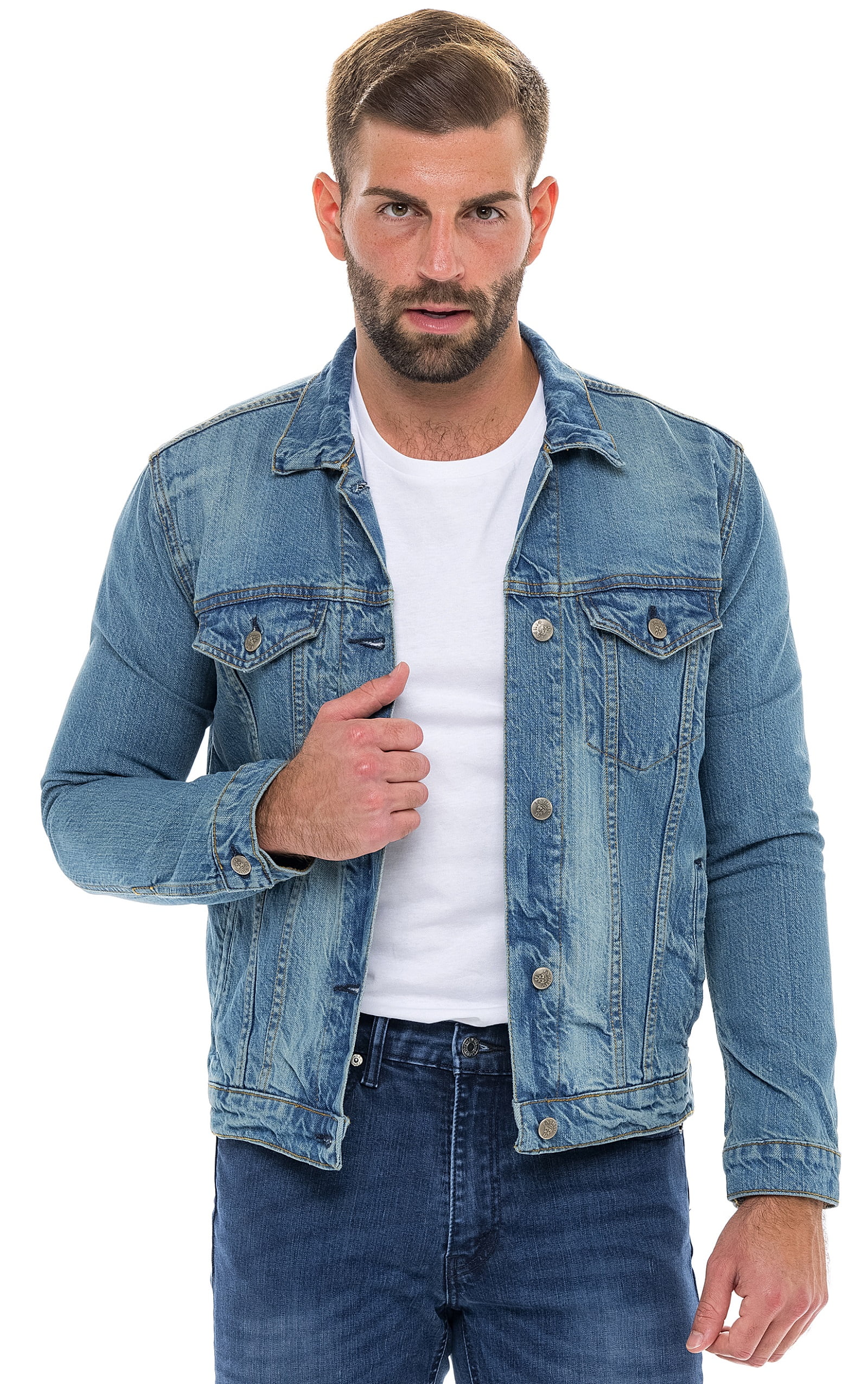 Men's Denim Jackets Trucker Jacket For Men Classic Denim Outwear ...
