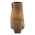 thumbnail image 2 of ALFANI Womens Cognac Brown Padded Armena Pointed Toe Stacked Heel Zip-Up Booties 9.5 M, 2 of 4