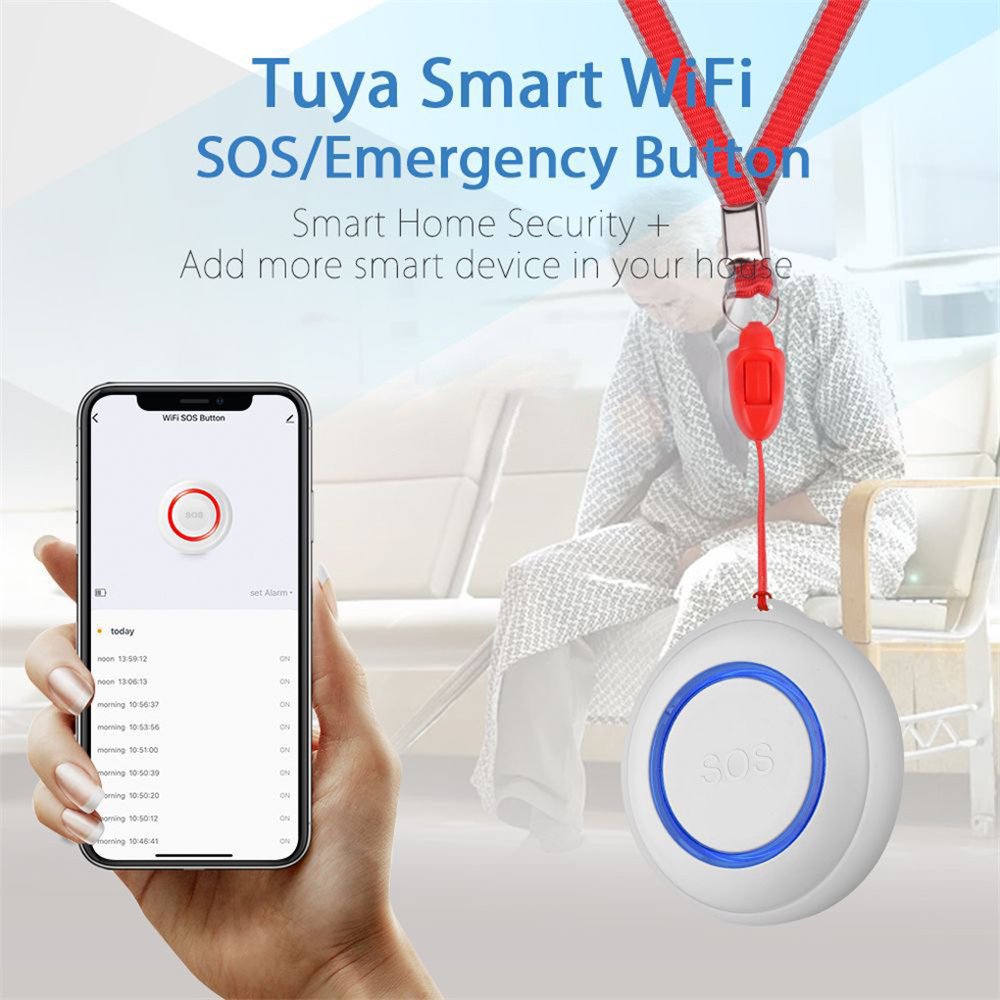 Wireless Caregiver Pager SOS Call Button for Elderly Nurse Alert System