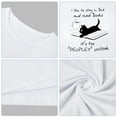 thumbnail image 6 of Xmyrz T Shirts For Women Outdoor Short Sleeve Baggy Letter Print Simplistic Recreation Casual Tops Casual Blouses, 6 of 6