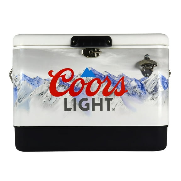 Coors Light Ice Chest Cooler with Bottle Opener, 51L (54 qt), 85 Cans