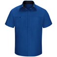 thumbnail image 4 of Red Kap Men's Short Sleeve Performance Plus Shop Shirt, Royal Blue with Black Mesh, X-Large, 4 of 5
