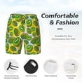 thumbnail image 5 of Sigee Watercolor Kiwi Fruits Summer Print Mens Swim Trunks with Compression Liner Quick Dry Swim Stretch Beach Shorts with Pockets,S-3XL, 5 of 7
