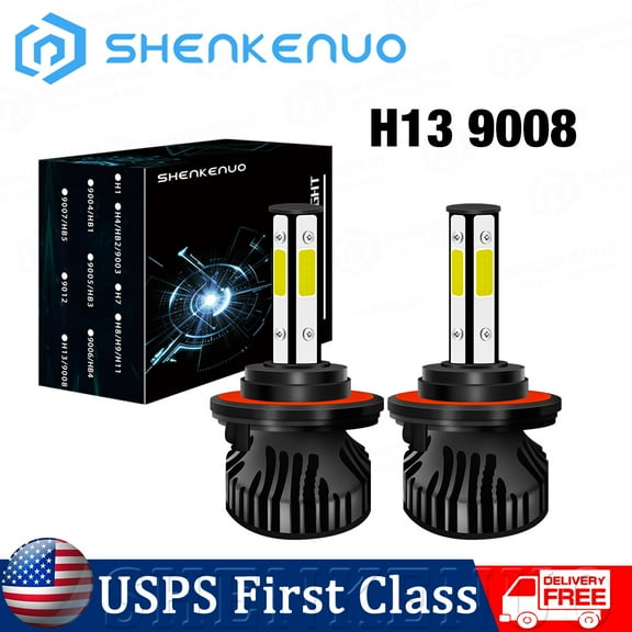 For GMC Yukon XL 2500 2007-2013 LED Headlight Bulbs,9008/H13 High&Low Beam White Bulb,Pack of 2