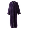 thumbnail image 4 of Zipper Bathrobe For Womens Flannel Fleece Robes Winter Warm Housecoat Nightgown, 4 of 4