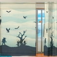 thumbnail image 2 of GZHJMY Monsters Dragons and Demons Silhouettes Sheer Window Curtain Panel Drape 55x78 Inch for Living Room Bedroom Kids Room 2 Piece Home Decor, 2 of 4