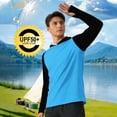 thumbnail image 5 of Abomasnow Men's UPF 50+ Sun Protection Hoodie Shirt Long Sleeve UV Fishing Outdoor Hiking Rash Guard, 5 of 5