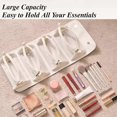 thumbnail image 4 of Leather 4 in 1 Roll Up Large Capacity Compact Waterproof Foldable Cosmetic Bag, 4 of 4