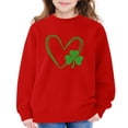 thumbnail image 6 of Otqutp Girls Boys Crewneck Sweatshirt Thin Pullover Long Sleeve Sweatshirts Kids St Patricks Day Casual Shirt Shamrock Print Tops, 6 of 8