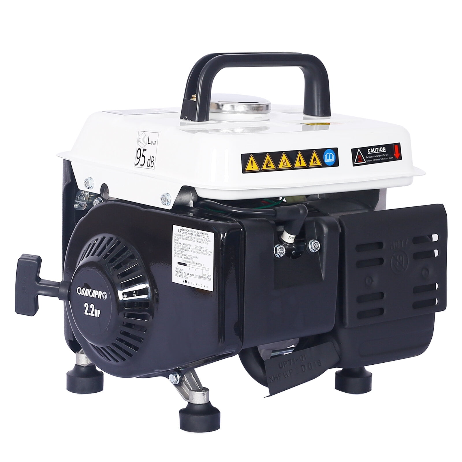 900W Portable Gas Generator, 71CC 2-Stroke EPA Compliant Outdoor Generator with Low Noise for Camping, Home & Emergency Use