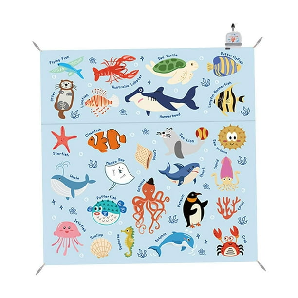 Manta de picnic al aire libre, resistente al agua, rectangular, plegable, multiusos, para acampar 220x210cm