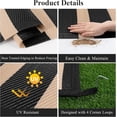thumbnail image 2 of Enyhom Waterproof Outdoor Rug 6'x9', Reversible Striped Patio Rug, Plastic Straw Outdoor RV Carpet for Outsides, Patio, Camping, Balcony, RV and Deck, Black/Beige, 2 of 6