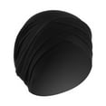 thumbnail image 2 of Fgnfyis Women's Winter Solid Warm Stretchy Wrap Cap Scarf Turban Hat Women Winter Hat Black, 2 of 2