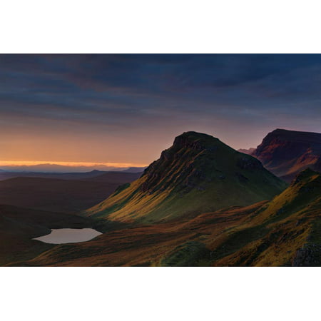 First light of a new morning strikes The Cleat on the Trotternish peninsula, Isle of Skye, Inner He Print Wall Art By Garry (Best Strobe Lights For Photography)