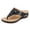 Black, variant on Flip Flops for Women Classic Orthopedic Sandals 2026 Trendy Metal Buckle Low Wedge Slides Comfortable Slip on Beach Shoes Navy Size 9