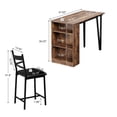 thumbnail image 1 of Kojooin Extendable 2-Seater Dining Table Set with Hidden Storage, 3-Piece Breakfast Nook Table and Chairs for Small Spaces, 1 of 9