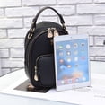 thumbnail image 4 of EeaseMX 1 mini mochila pequeña y elegante de cuero sintético, informal, para ir de compras, para la escuela, bolso de hombro (negro), 4 of 7